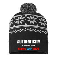 Kamala Harris Tim Walz 2024 Presidential Election USA-Made Snowflake Beanie