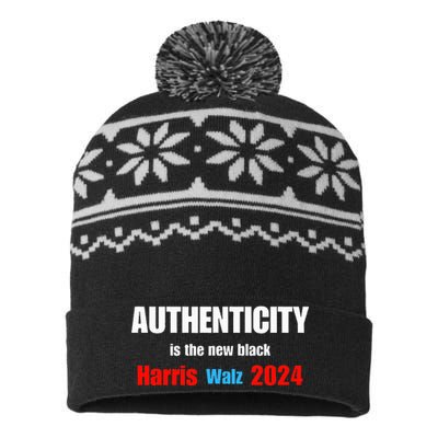 Kamala Harris Tim Walz 2024 Presidential Election USA-Made Snowflake Beanie