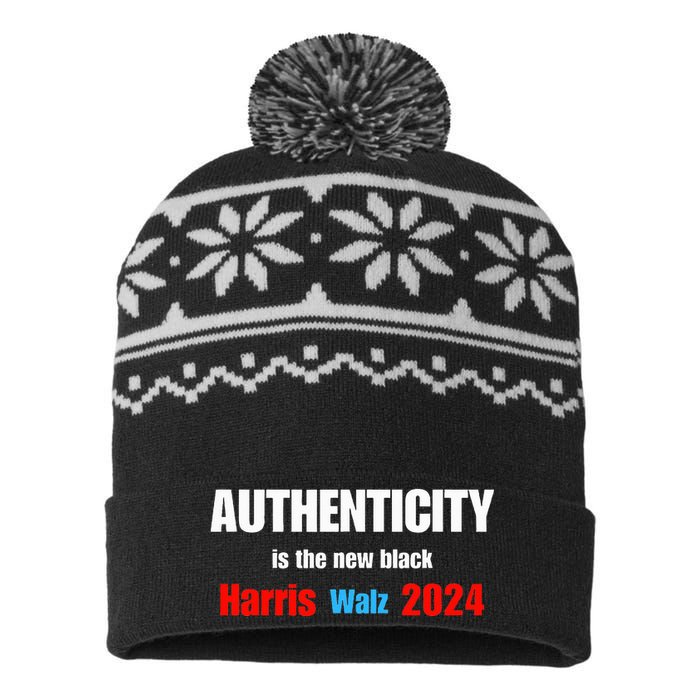 Kamala Harris Tim Walz 2024 Presidential Election USA-Made Snowflake Beanie