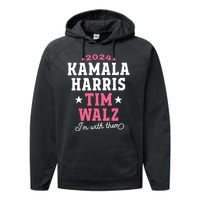 Kamala Harris Tim Walz 2024 President Election I’M With Them Performance Fleece Hoodie