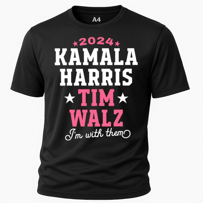 Kamala Harris Tim Walz 2024 President Election I’M With Them Cooling Performance Crew T-Shirt