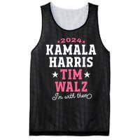 Kamala Harris Tim Walz 2024 President Election I’M With Them Mesh Reversible Basketball Jersey Tank