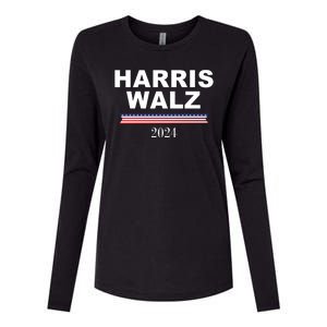 Kamala Harris Tim Walz 2024 Usa Election Womens Cotton Relaxed Long Sleeve T-Shirt