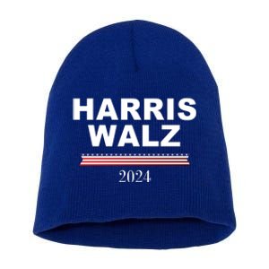 Kamala Harris Tim Walz 2024 Usa Election Short Acrylic Beanie