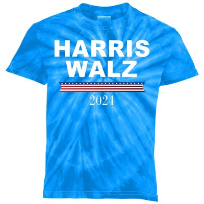 Kamala Harris Tim Walz 2024 Usa Election Kids Tie-Dye T-Shirt