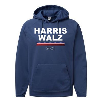 Kamala Harris Tim Walz 2024 Usa Election Performance Fleece Hoodie