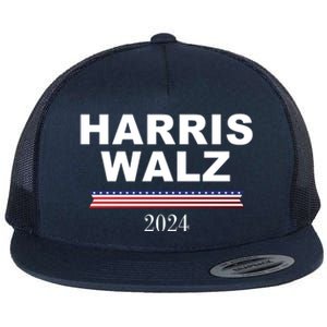 Kamala Harris Tim Walz 2024 Usa Election Flat Bill Trucker Hat