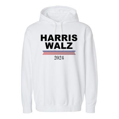 Kamala Harris Tim Walz 2024 Usa Election Garment-Dyed Fleece Hoodie