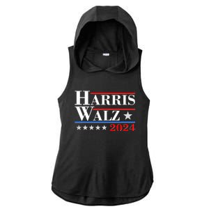 Kamala Harris Tim Walz 2024 Election Ladies PosiCharge Tri-Blend Wicking Draft Hoodie Tank