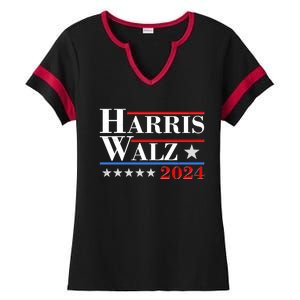 Kamala Harris Tim Walz 2024 Election Ladies Halftime Notch Neck Tee