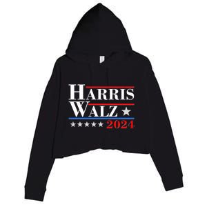 Kamala Harris Tim Walz 2024 Election Crop Fleece Hoodie