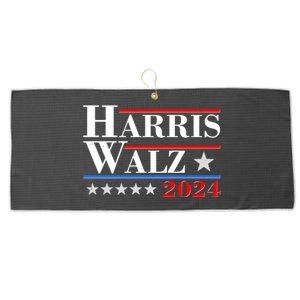 Kamala Harris Tim Walz 2024 Election Large Microfiber Waffle Golf Towel