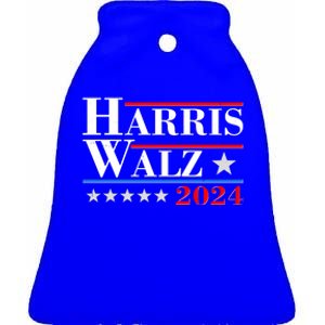 Kamala Harris Tim Walz 2024 Election Ceramic Bell Ornament