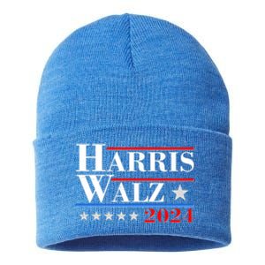 Kamala Harris Tim Walz 2024 Election Sustainable Knit Beanie