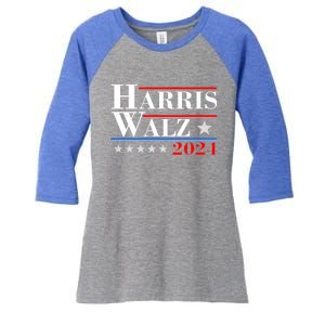 Kamala Harris Tim Walz 2024 Election Women's Tri-Blend 3/4-Sleeve Raglan Shirt