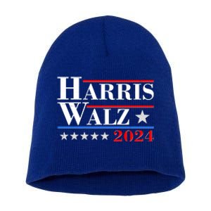 Kamala Harris Tim Walz 2024 Election Short Acrylic Beanie