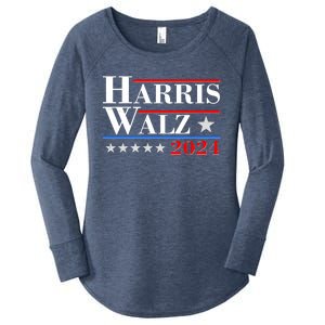 Kamala Harris Tim Walz 2024 Election Women's Perfect Tri Tunic Long Sleeve Shirt