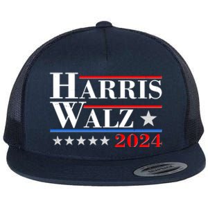 Kamala Harris Tim Walz 2024 Election Flat Bill Trucker Hat