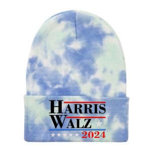 Kamala Harris Tim Walz 2024 Election Tie Dye 12in Knit Beanie