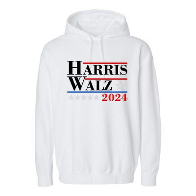 Kamala Harris Tim Walz 2024 Election Garment-Dyed Fleece Hoodie