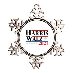 Kamala Harris Tim Walz 2024 Election Metallic Star Ornament