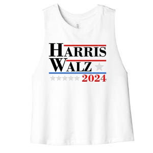 Kamala Harris Tim Walz 2024 Election Women's Racerback Cropped Tank