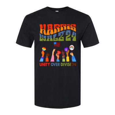 Kamala Harris Tim Walz Waltz Boho Aesthetic Softstyle CVC T-Shirt