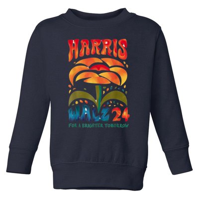 Kamala Harris Tim Walz 2024 Peace Lgbt Harris Walz Waltz Toddler Sweatshirt