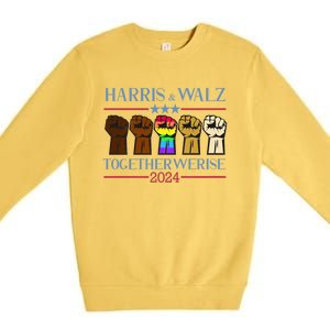 Kamala Harris Tim Walz 2024 Election Lgbt Harris Walz Waltz Premium Crewneck Sweatshirt