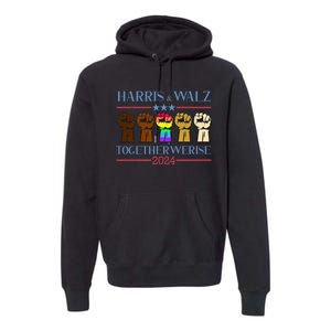 Kamala Harris Tim Walz 2024 Election Lgbt Harris Walz Waltz Premium Hoodie