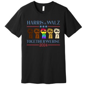 Kamala Harris Tim Walz 2024 Election Lgbt Harris Walz Waltz Premium T-Shirt