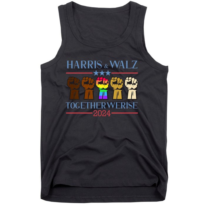 Kamala Harris Tim Walz 2024 Election Lgbt Harris Walz Waltz Tank Top