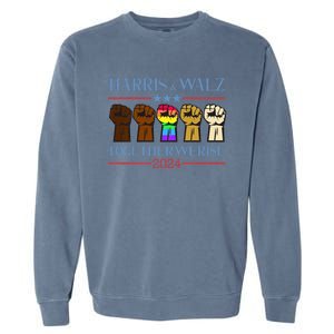 Kamala Harris Tim Walz 2024 Election Lgbt Harris Walz Waltz Garment-Dyed Sweatshirt