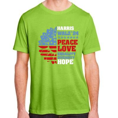 Kamala Harris Tim Walz 2024 Peace Lgbt Harris Walz Waltz Adult ChromaSoft Performance T-Shirt