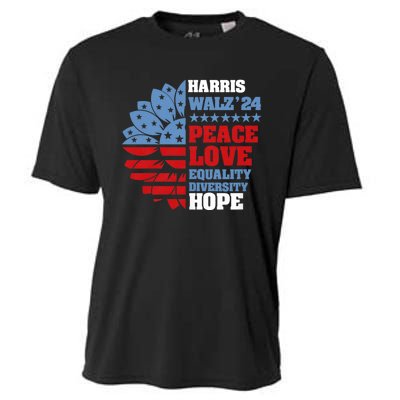 Kamala Harris Tim Walz 2024 Peace Lgbt Harris Walz Waltz Cooling Performance Crew T-Shirt