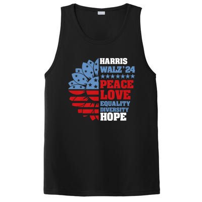 Kamala Harris Tim Walz 2024 Peace Lgbt Harris Walz Waltz PosiCharge Competitor Tank