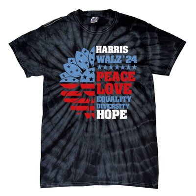 Kamala Harris Tim Walz 2024 Peace Lgbt Harris Walz Waltz Tie-Dye T-Shirt