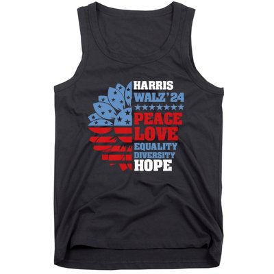 Kamala Harris Tim Walz 2024 Peace Lgbt Harris Walz Waltz Tank Top