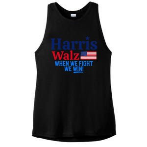 Kamala Harris Tim Walz When We Fight We Win Gift Ladies PosiCharge Tri-Blend Wicking Tank