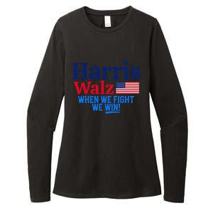 Kamala Harris Tim Walz When We Fight We Win Gift Womens CVC Long Sleeve Shirt