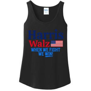 Kamala Harris Tim Walz When We Fight We Win Gift Ladies Essential Tank