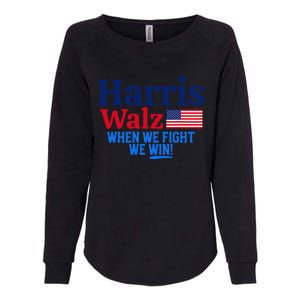 Kamala Harris Tim Walz When We Fight We Win Gift Womens California Wash Sweatshirt