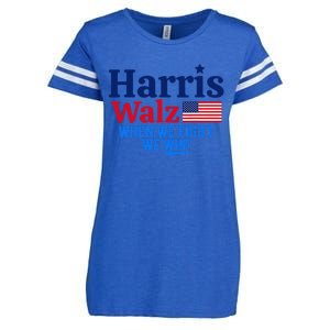 Kamala Harris Tim Walz When We Fight We Win Gift Enza Ladies Jersey Football T-Shirt