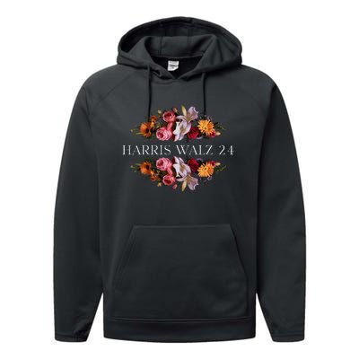 Kamala Harris Tim Walz 24 Performance Fleece Hoodie