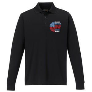 Kamala Harris Tim Walz 2024 Peace Harris Walz Waltz Performance Long Sleeve Polo