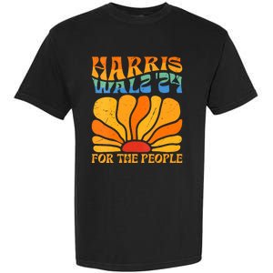 Kamala Harris Tim Waltz 2024 For The People Boho Aesthetic Garment-Dyed Heavyweight T-Shirt