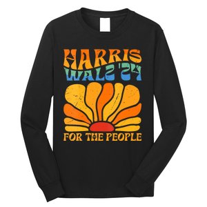 Kamala Harris Tim Waltz 2024 For The People Boho Aesthetic Long Sleeve Shirt