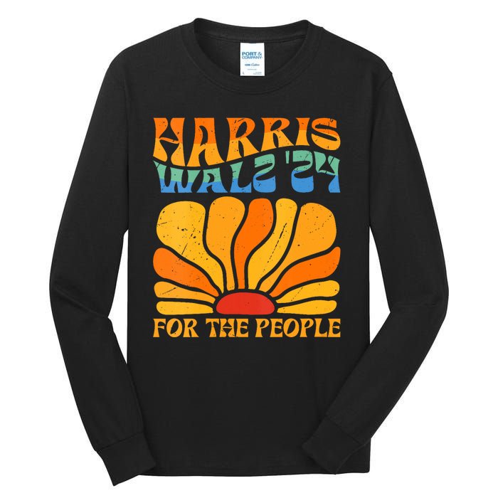 Kamala Harris Tim Waltz 2024 For The People Boho Aesthetic Tall Long Sleeve T-Shirt