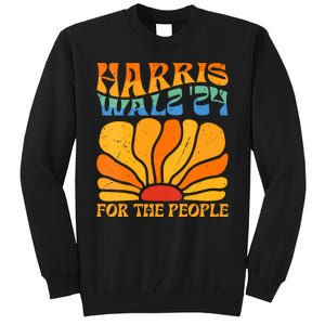 Kamala Harris Tim Waltz 2024 For The People Boho Aesthetic Tall Sweatshirt