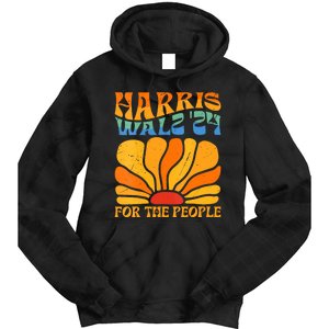 Kamala Harris Tim Waltz 2024 For The People Boho Aesthetic Tie Dye Hoodie